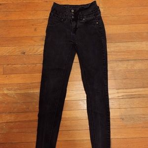 Black, High-Waisted Skinny Jeans